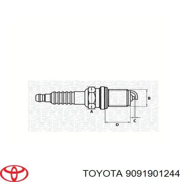 Bujía de encendido 9091901244 Toyota