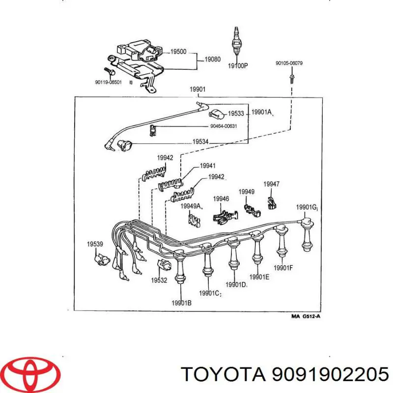 9091902205 Toyota Катушка зажигания