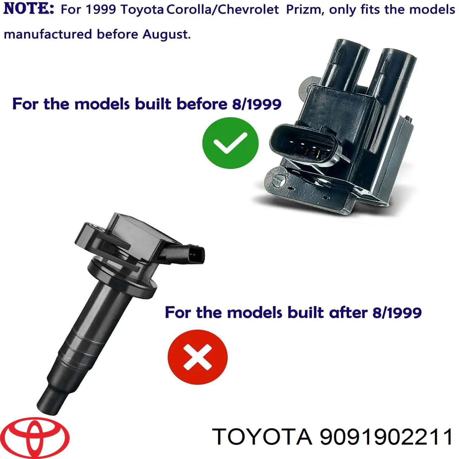 Купить 9091902211 Toyota Катушка зажигания