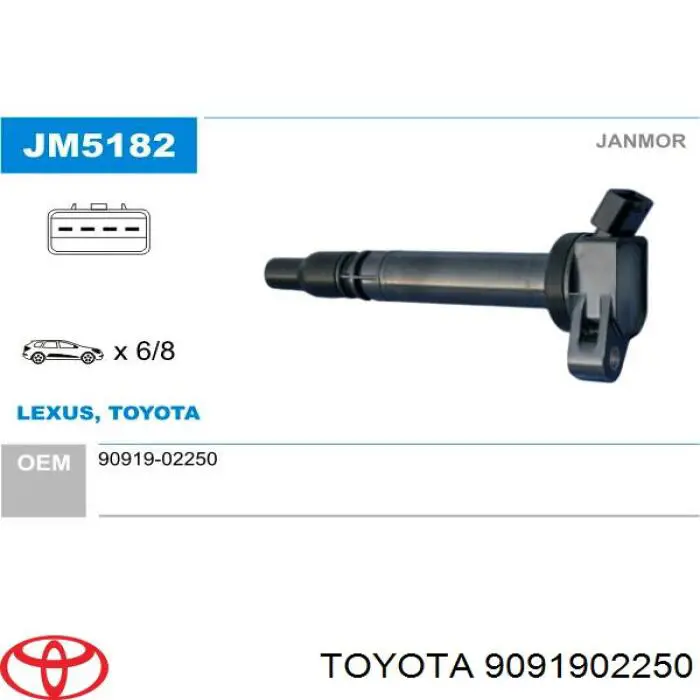 Катушка Toyota 9091902250