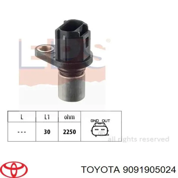 9091905024 Toyota датчик положения распредвала