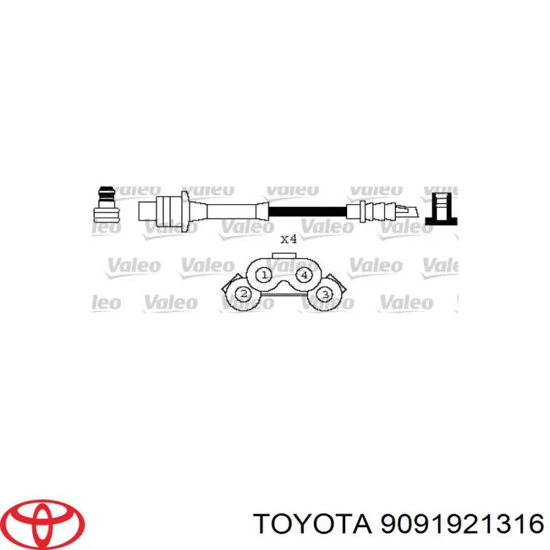 Cables de bujías 9091921316 Toyota