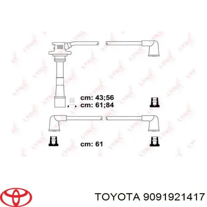 Провода зажигания Toyota 9091921417 цена, от 37.25 USD