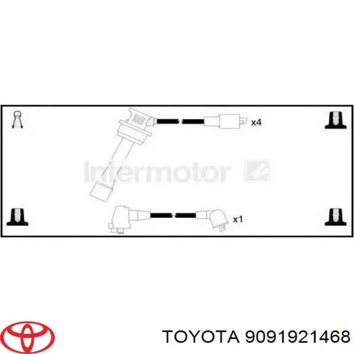 Juego de cables de encendido 9091921468 Toyota