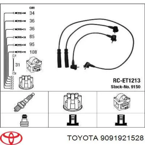 Провода зажигания Toyota 9091921528 цена, от 38.95 USD
