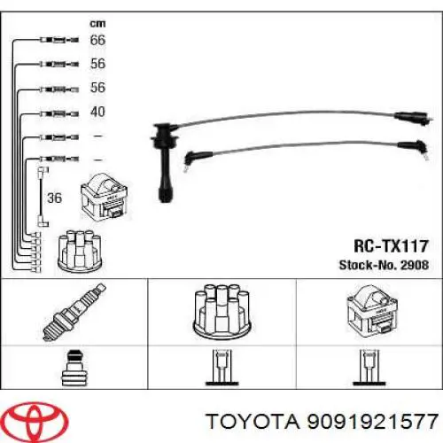 Высоковольтные провода 9091921577 Toyota