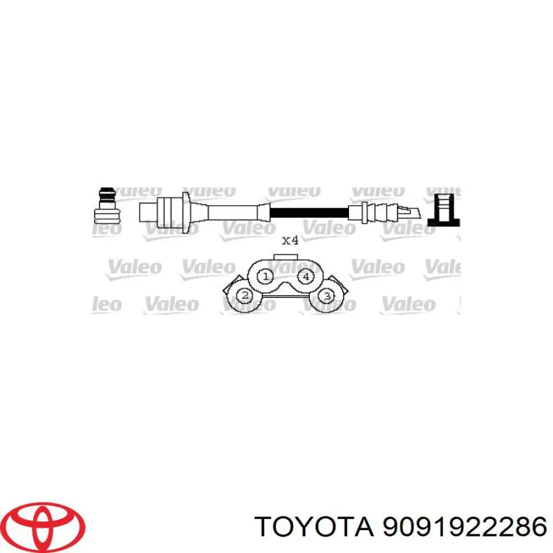 9091922286 Toyota fios de alta voltagem, kit