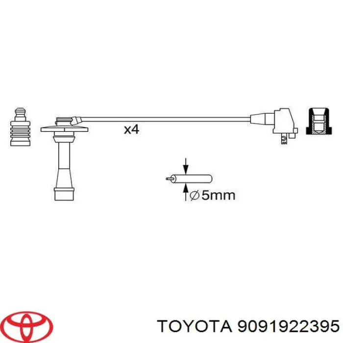 Высоковольтные провода 9091922395 Toyota