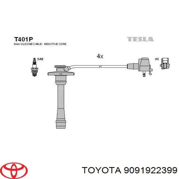 9091922399 Toyota высоковольтные провода