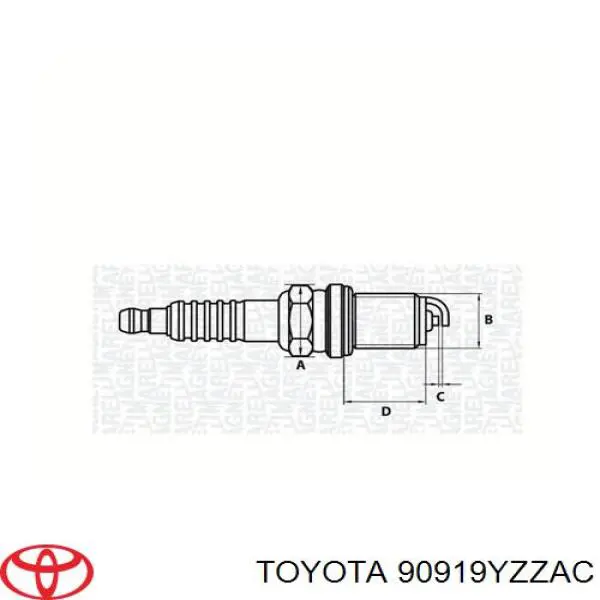 90919YZZAC Toyota свечи