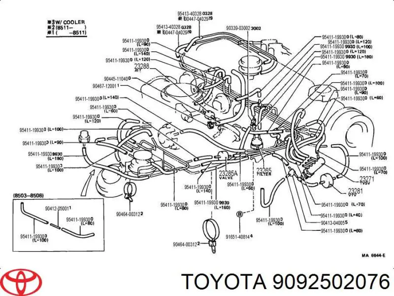  9092502076 Toyota