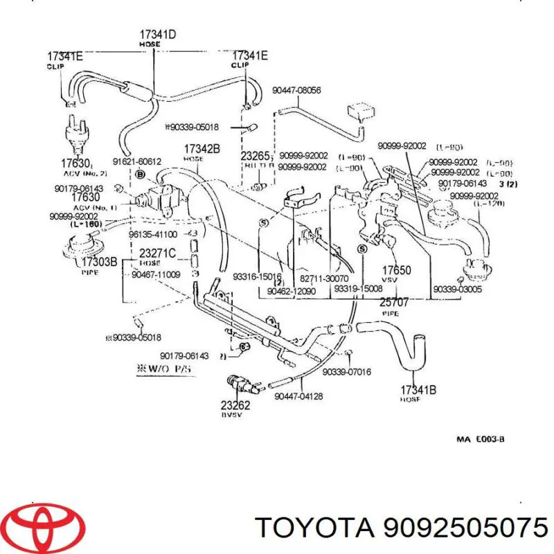  9092505075 Toyota