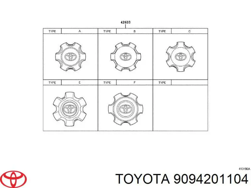 9094201104 Toyota Гайка колеса