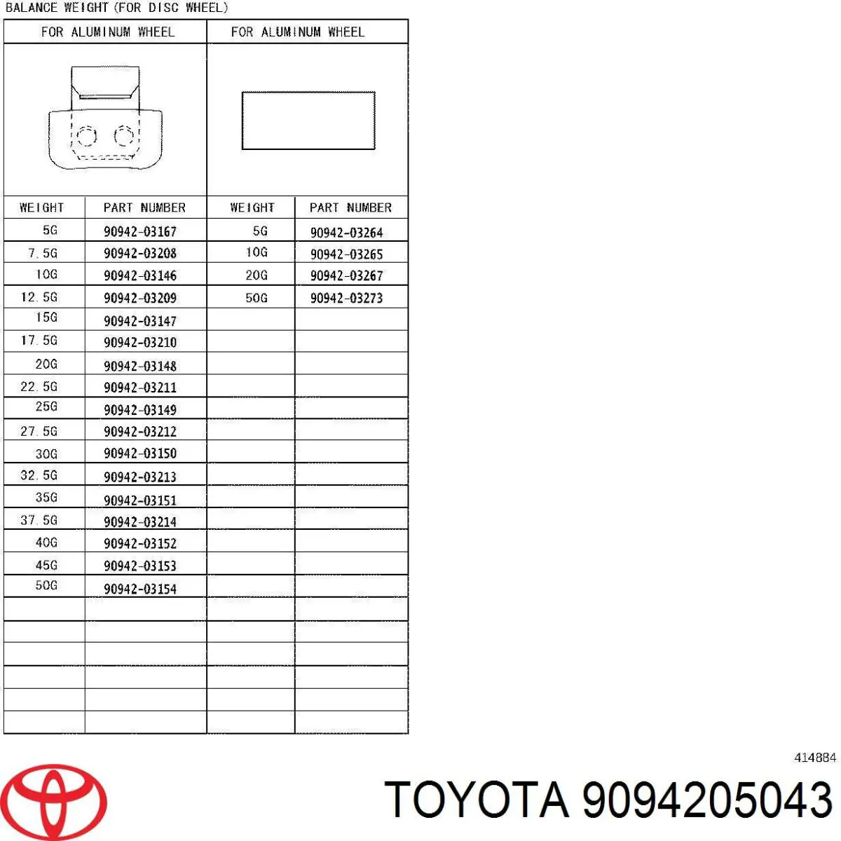 9094205043 Toyota 