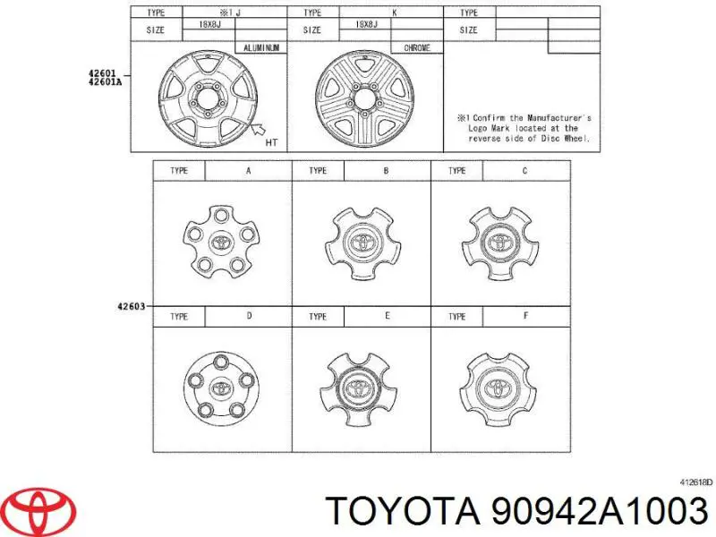  90942A1003 Toyota