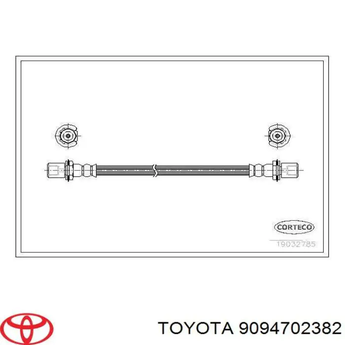 Шланг тормозной передний 9094702382 Toyota