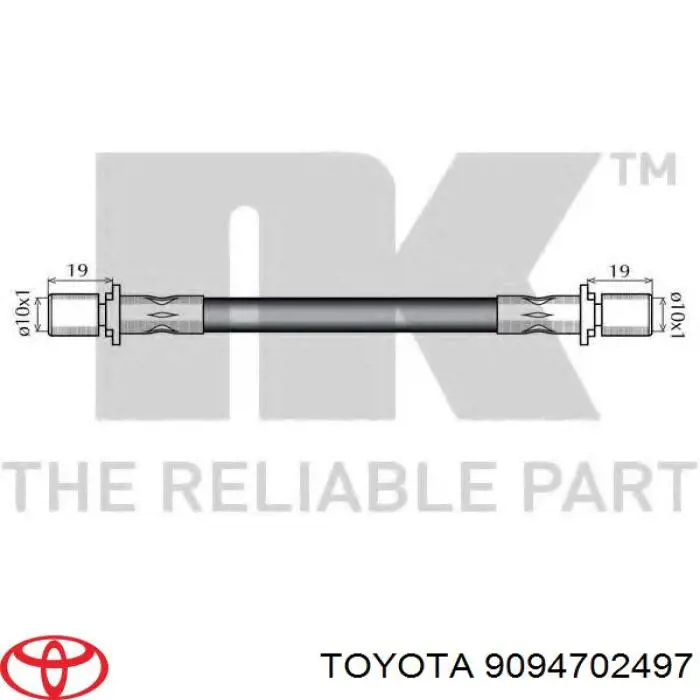 Тормозной шланг задний K&K FT4694 цена, от 8.46 USD