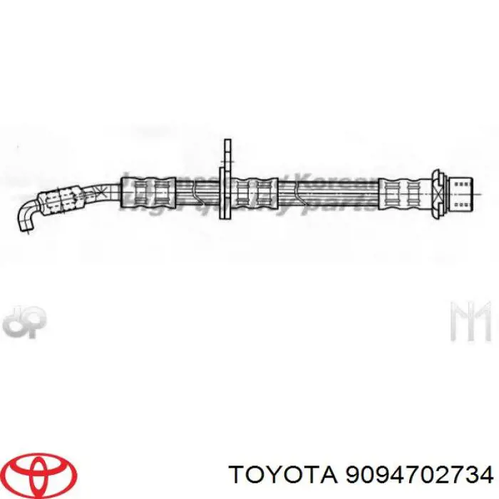 Tubo flexible de frenos delantero derecho 9094702734 Toyota