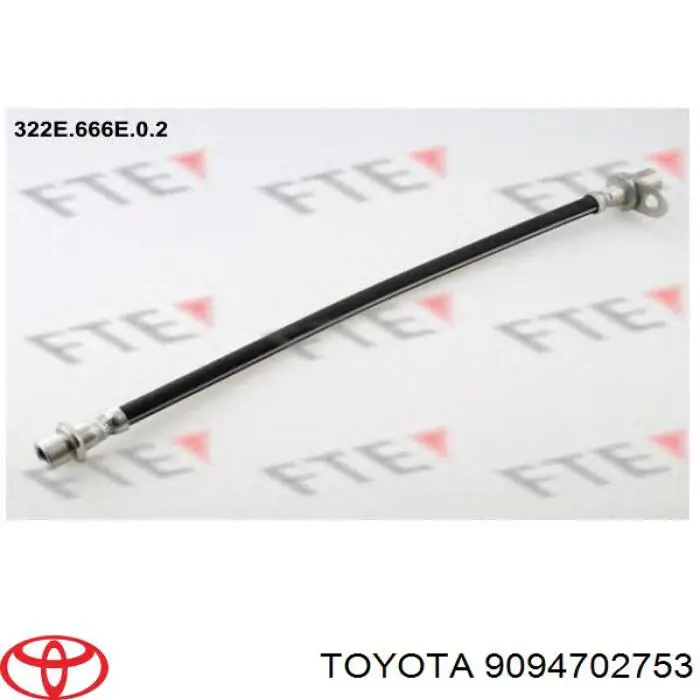 Купить 9094702753 Toyota Задний тормозной шланг