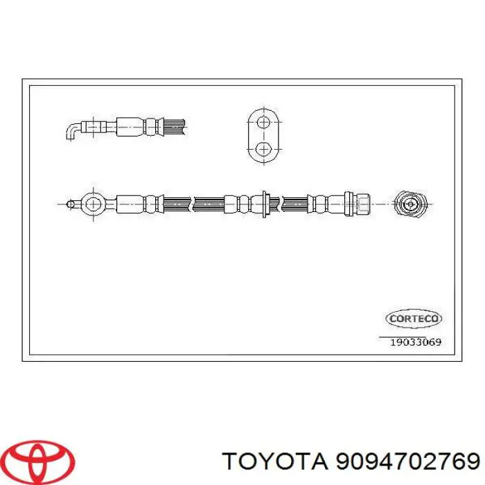 Купить 9094702769 Toyota Задний тормозной шланг