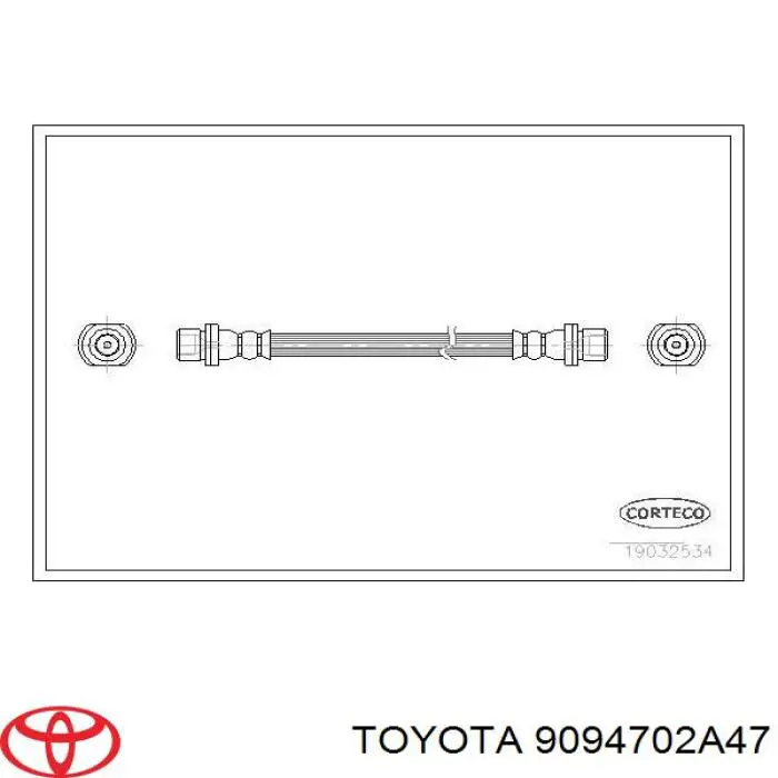 9094702A47 Toyota шланг тормозной задний
