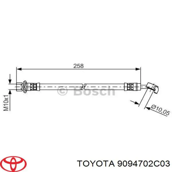 Шланг тормозной передний ABS SL5320