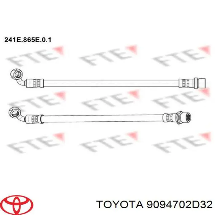 9094702G16 Toyota Шланг тормозной задний левый