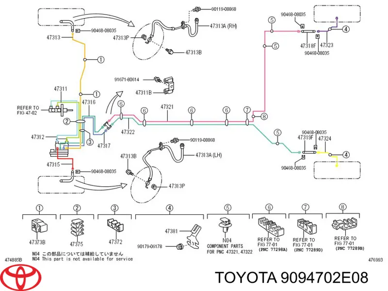  9094702E08 Toyota