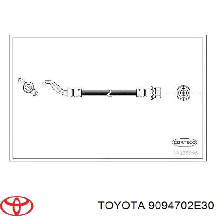 Купить 9094702E30 Toyota Задний тормозной шланг