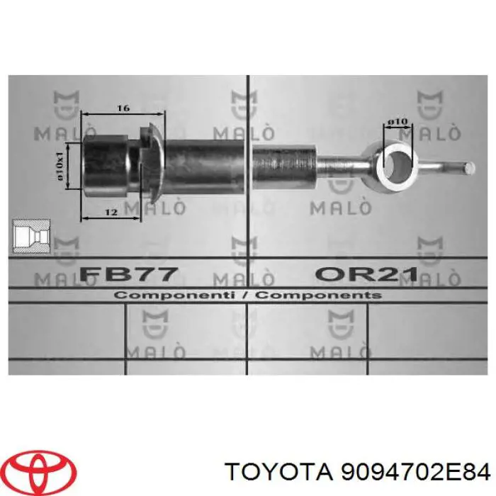 9094702E84 Toyota шланг тормозной передний