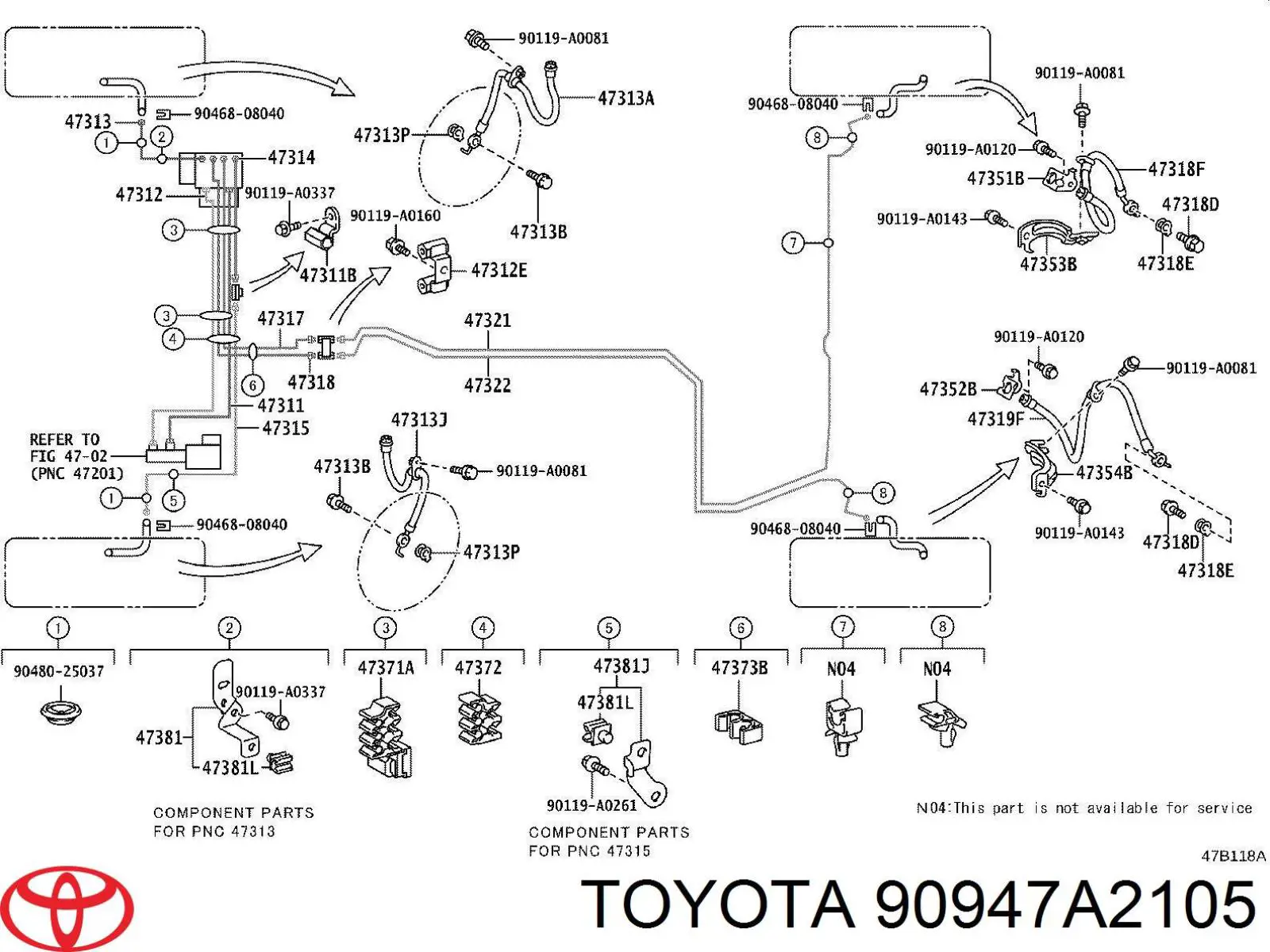  90947A2105 Toyota