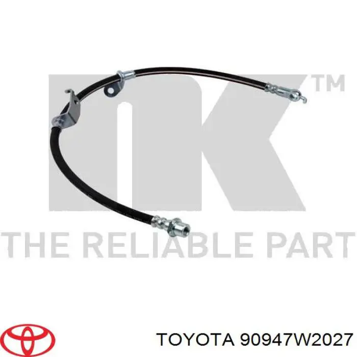 Купить 90947W2027 Toyota Шланг тормозной передний, правый