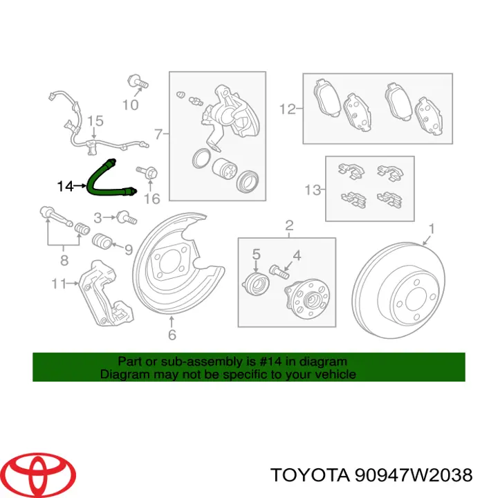 Задний тормозной шланг 1987481936 Bosch