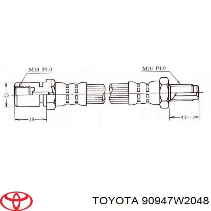 90947W2048 Toyota mangueira do freio traseira