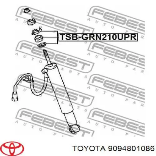 9094801086 Toyota bucha da haste de amortecedor traseiro