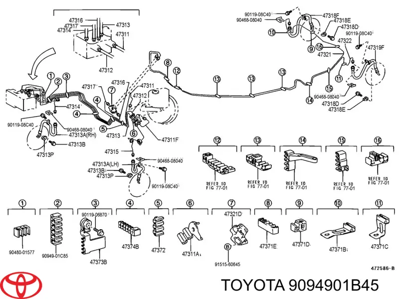 9094901B45 Toyota 