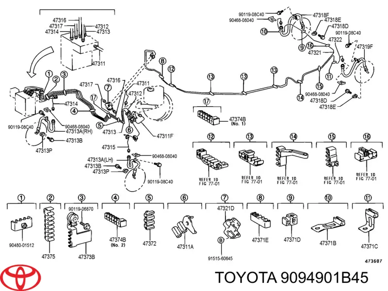 Купить 9094901B45 Toyota 