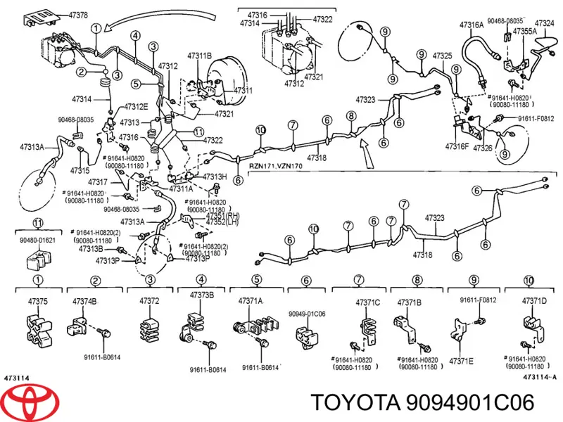  Toyota 9094901C06 цена, от 4.57 USD