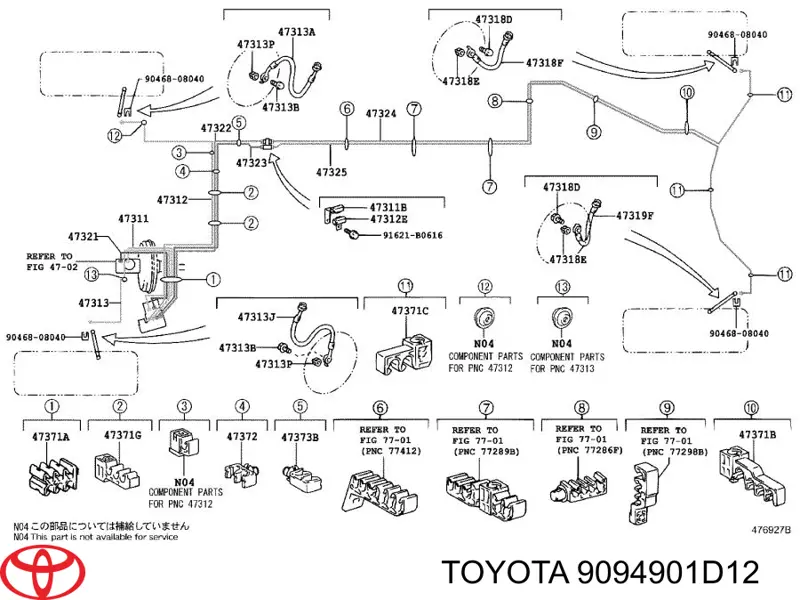 9094901D12 Toyota 