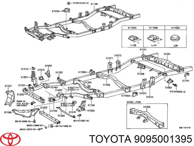 9095001395 Toyota 