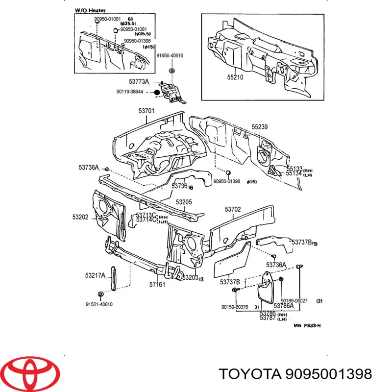  9095001398 Toyota