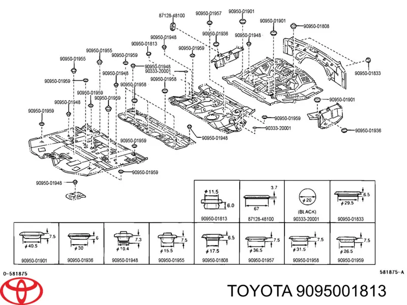  9095001813 Toyota