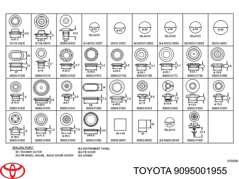 9095001955 Toyota 