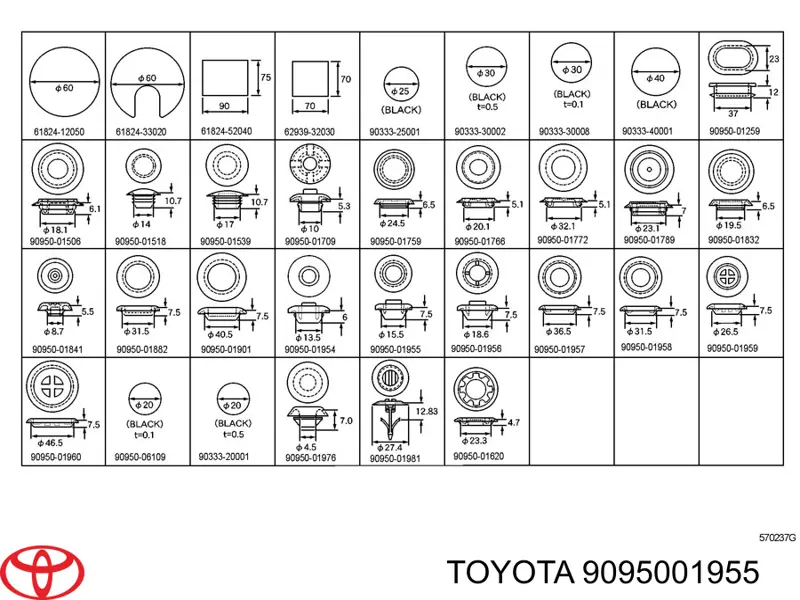 Купить 9095001955 Toyota 