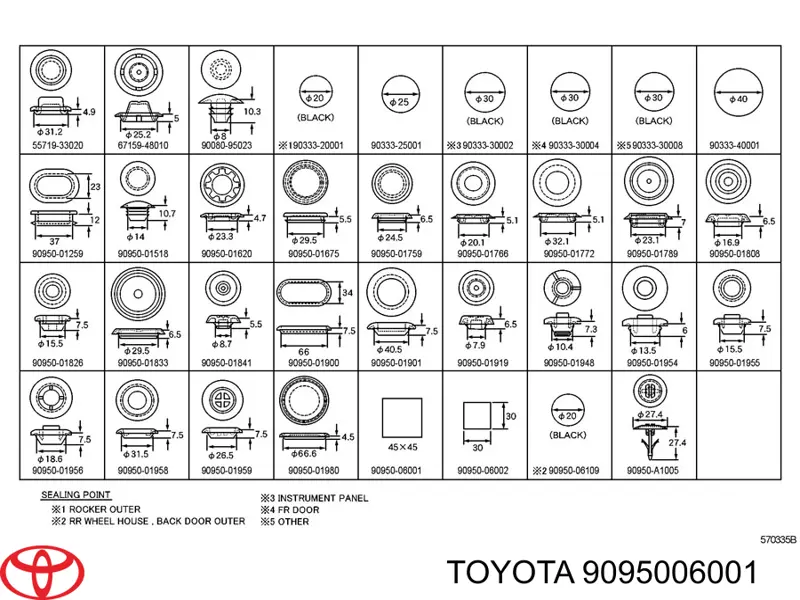  9095006001 Toyota