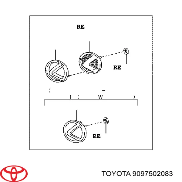 9097502083 Toyota Эмблема капота