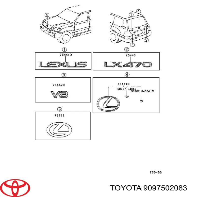 Эмблема капота Toyota 9097502083 цена, от 14.12 USD
