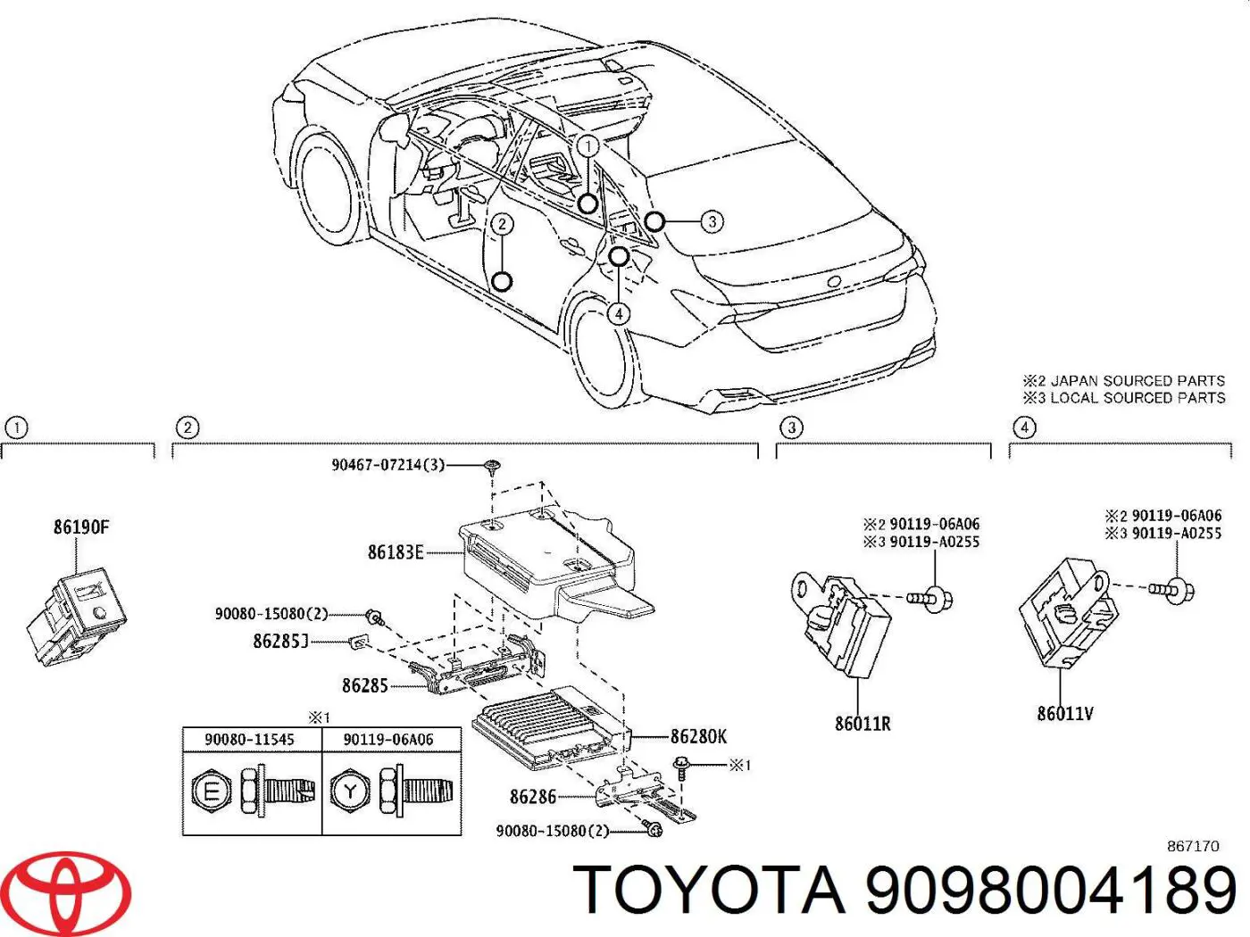  9098004189 Toyota