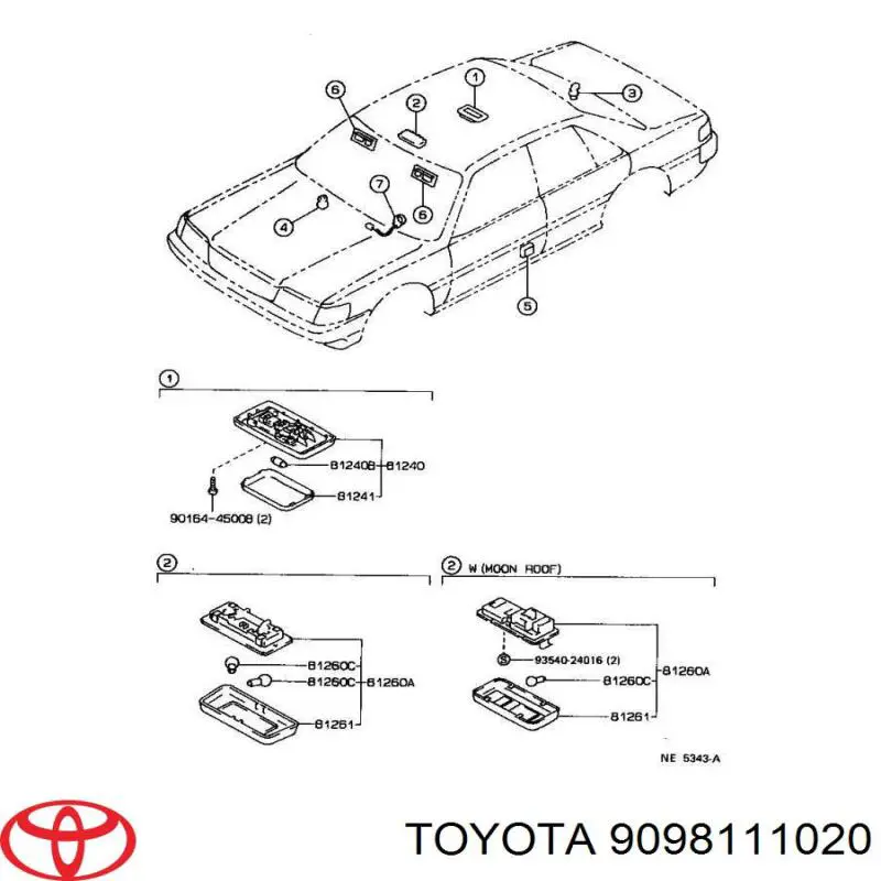 Лампочка плафона освещения салона/кабины Toyota 9098111020 цена, от 0.56 USD