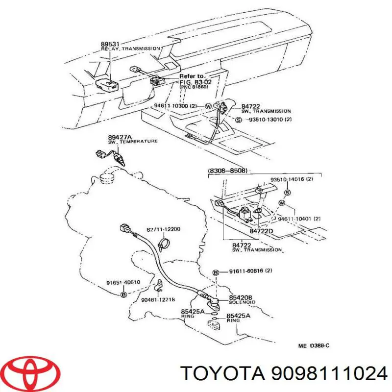 Лампочка панели приборов 9098111024 Toyota